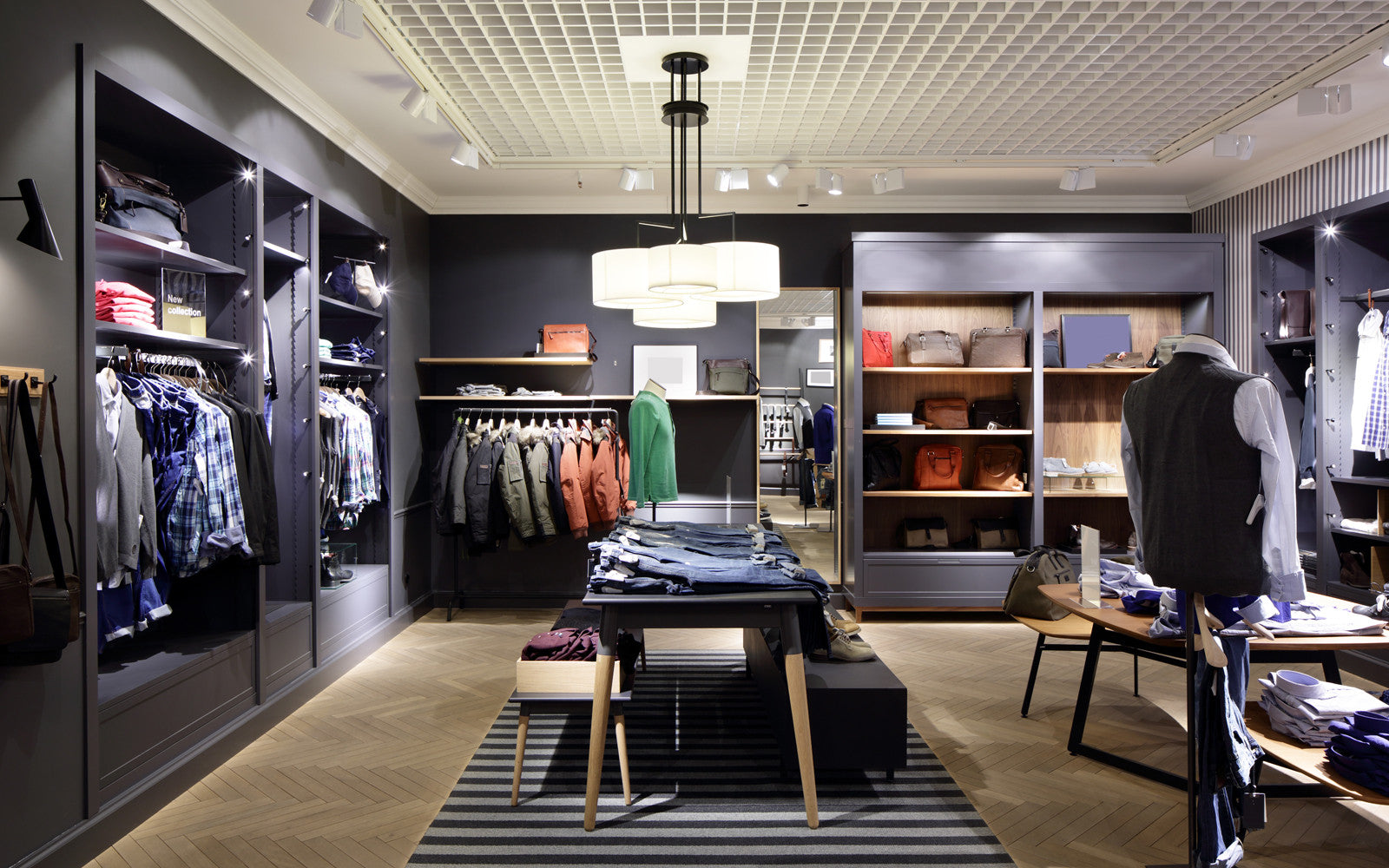 Readymade shirts and casuals section